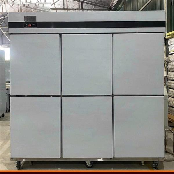 Tủ đông đứng quạt gió 6 cánh inox