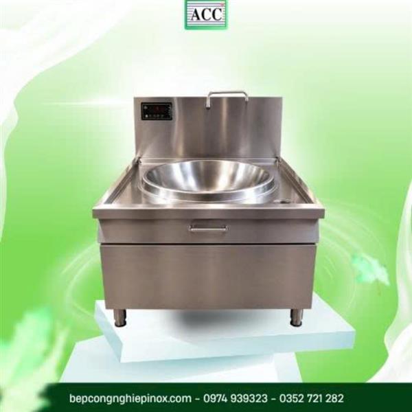 Bếp từ đơn công nghiệp chảo lõm liền  Ø800